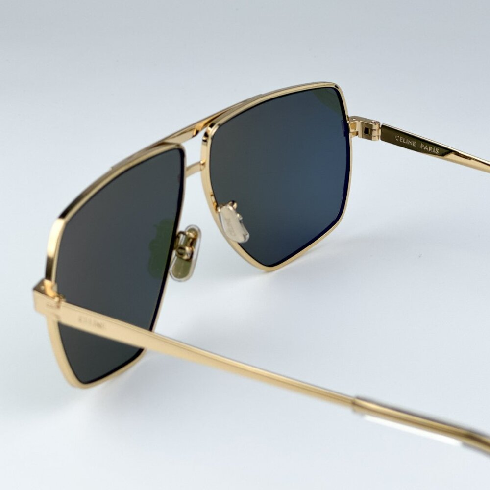 Celine CL40246U-Y 30N BRAND NEW Sunglasses Gold Green Aviator Unisex - Picture 8 of 15